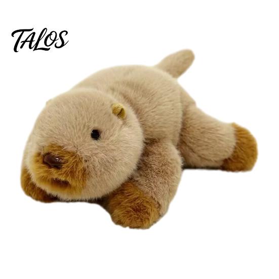 TV Watching Plush Toy Cute Sloth Seal Doll, Soft Stuffed Animal, Hippo Turtle Panda Elephant Particle Base Raccoon Fox Plushie for Desk Car,