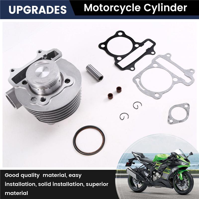 A58X-Motorcycle Cylinder Set Engine Casing Accessories Cylinder Piston Ring Gasket Oil Seal Kit DS150 WS150 GS150 ATV150