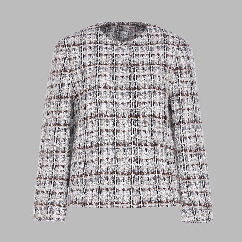 

G·TENNA Женская клетчатая шерстяная куртка XL