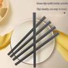 Ruhan Black Bamboo Pattern Alloy Chopsticks
