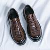 Fashion Classic Brand Men's Leather Casual Shoes Retro Brown Fashion Formal Suit Men's Formal Dress Shoes Versatile Business Shoes