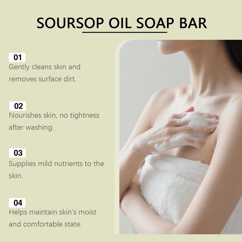 Soursop oil soap Gently cleanses and nourishes the body Care soap