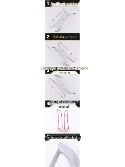 GS4 Nebelschlussleuchte Heller Ring & Galvanisierter Kofferraum Heck Zierrahmen