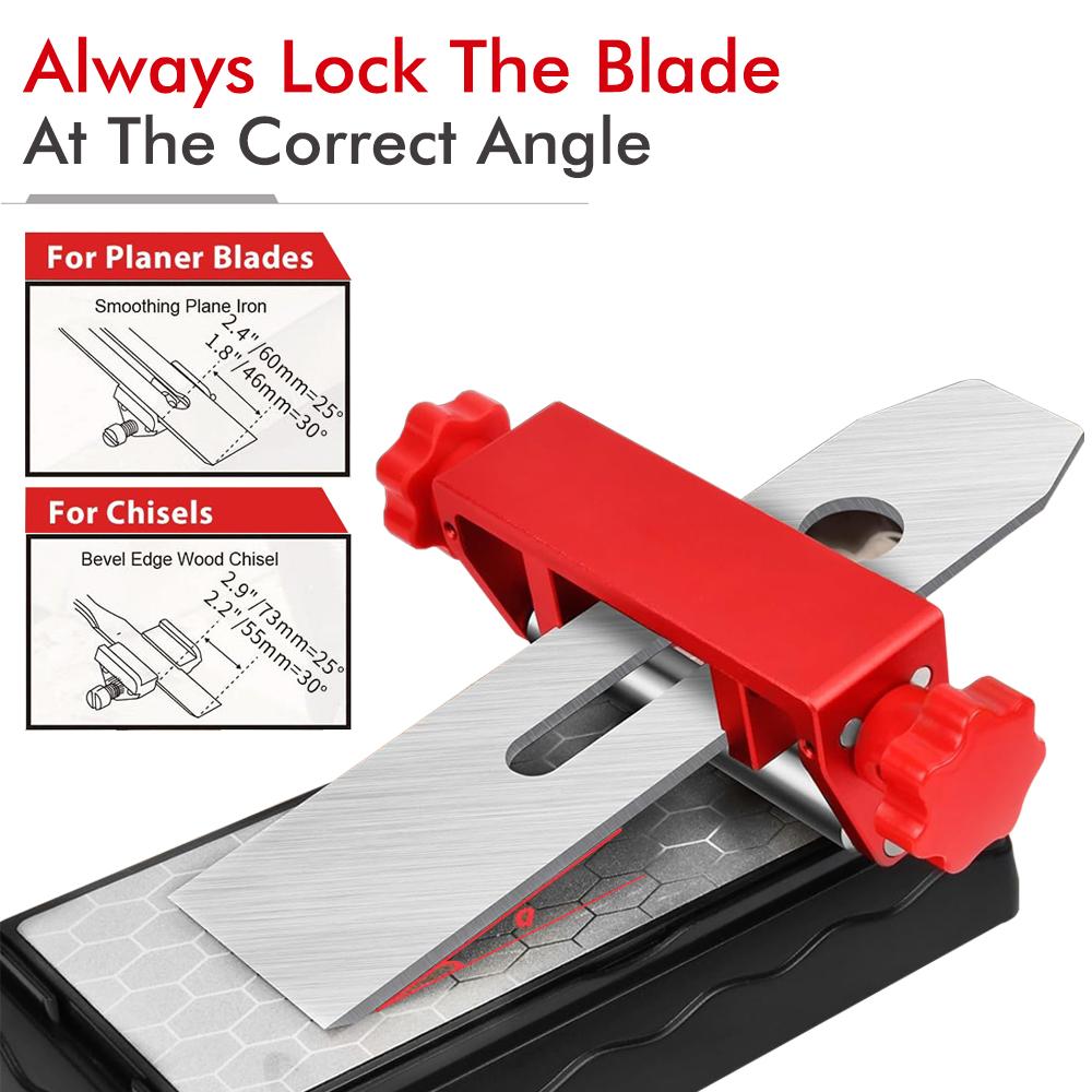 Chisel Honing Guide Kit Wood Honing Guide for Chisels and Planes Width 0.1" To 2.8" with Sharpening Angle Fixture Angle Gauge
