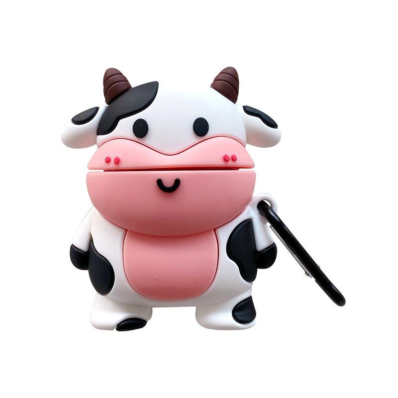 3D Koe Siliconen Zachte Oortelefoonhoes Voor Airpods Pro 2 Schokbestendige Beschermhoes Voor Airpods 1 2 3 Oplaaddoos Coque For Airpods Pro