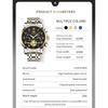 OLEVS Men's Stylish Chronograph Watch Business Analog Waterproof Quartz Gold/Black
