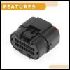 1Pc 1mm Series Universal Automotive ECU Connector - Car RV Truck Female Electrical Wire Connector Plug Waterproof - Plastic Black Orange 18 Pin