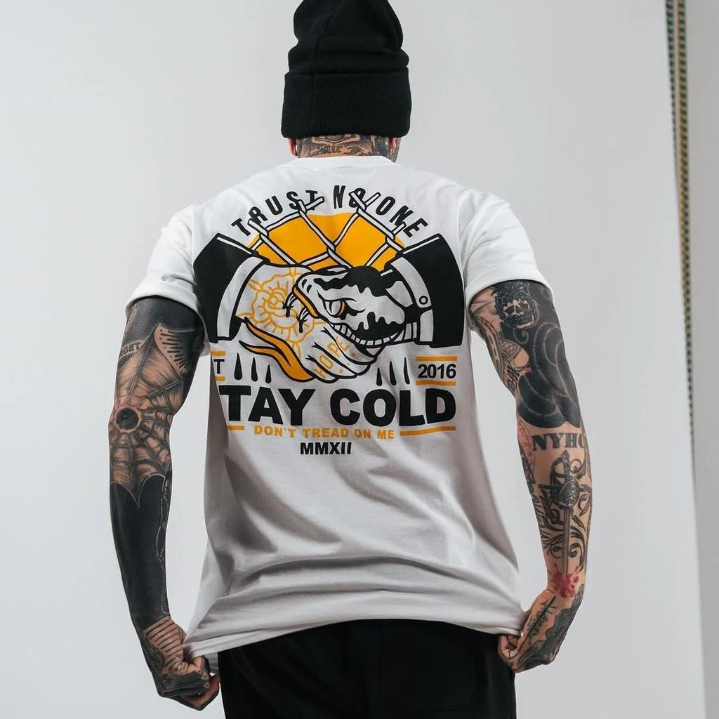 Summer Horror Devil Punk Skull Print Round Neck T-shirt Retro Neutral Casual Cool Hip-hop Street Short Sleeved Halloween