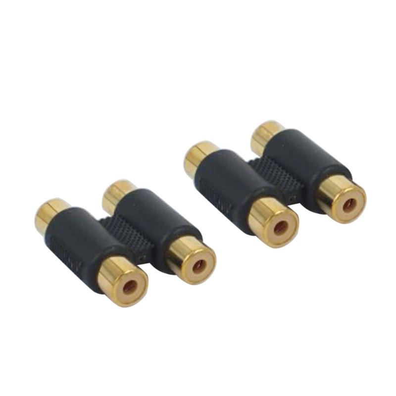 5pcs Reliable RCA Female to Female Coupler Adapter Connectors Video Connector Plug Socket Rubber Molding Adapters