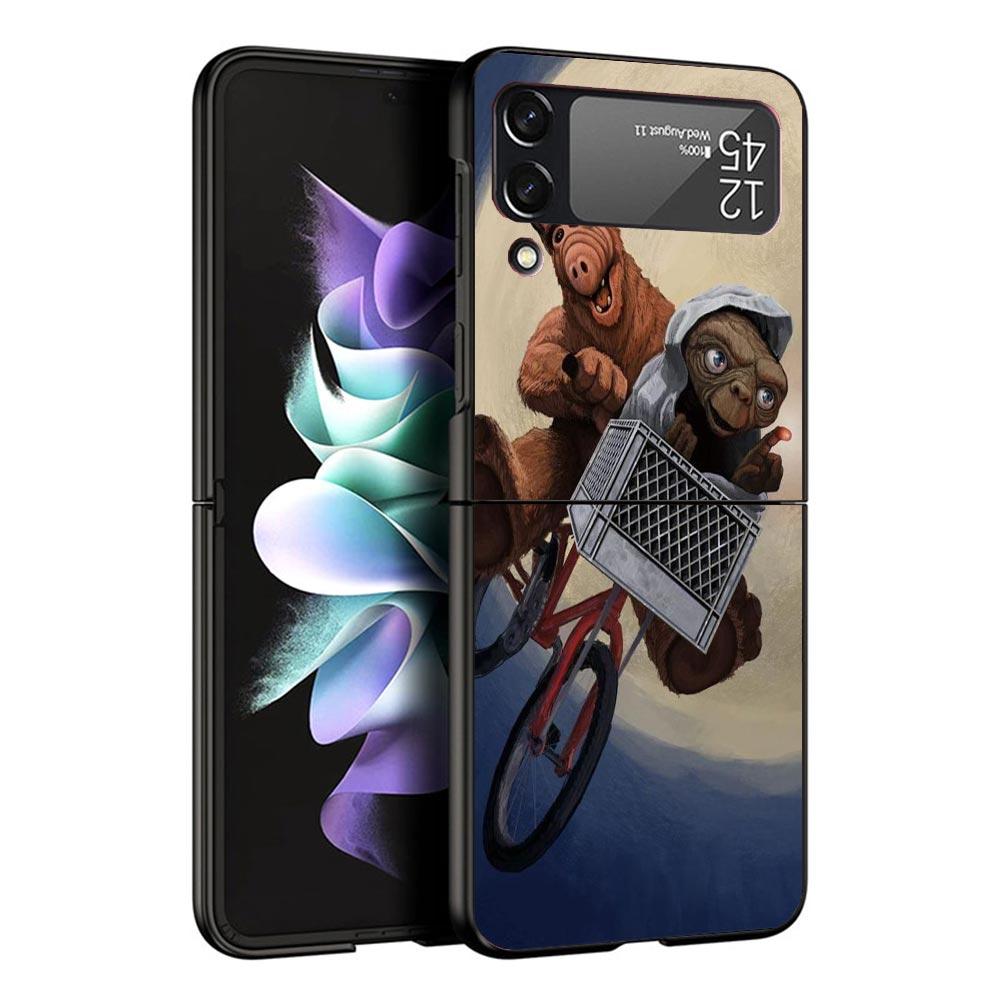 A-Alf TV Series Black Phone Case For Samsung ZFlip7 ZFlip6 ZFlip5 ZFlip4 ZFlip3 5G Hard Protective Galaxy Z Flip 3 4 5 6 7