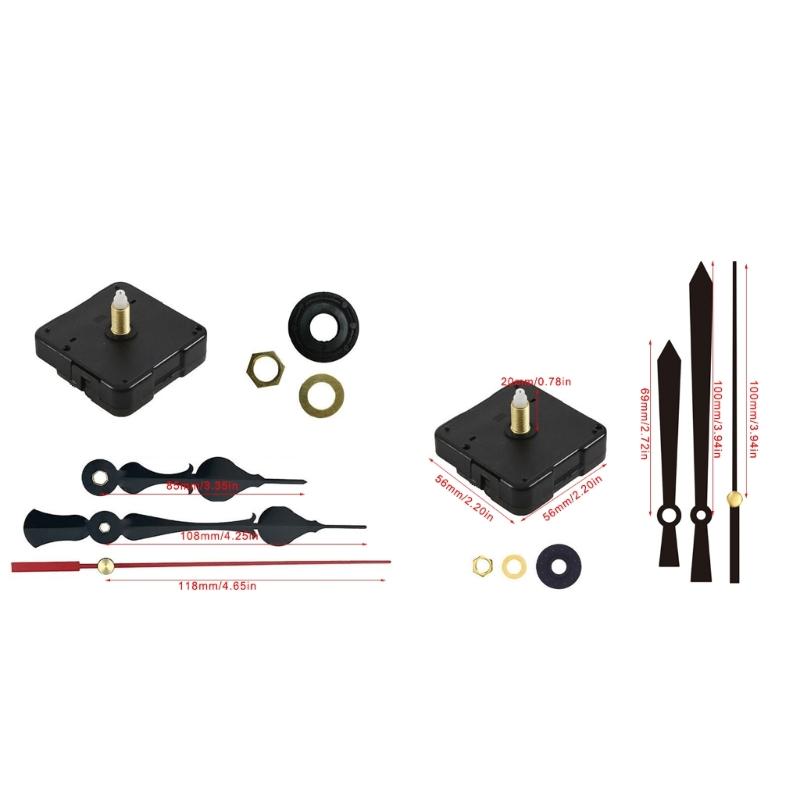 Reliable Quartzs Clock Mechanism Movement Replacement Set Includes Hands And Hardware Part For Easily Home Decoration