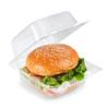 Disposable Plastic Food Containers Transparent Flip Lid with Cover for Desserts Burgers Cakes