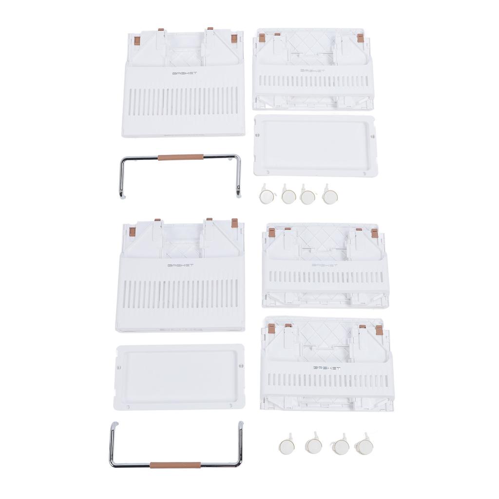 Carrello Portaoggetti a Rotelle Multifunzione Organizer a Rotelle Pieghevole per Bucato con 4 Ruote