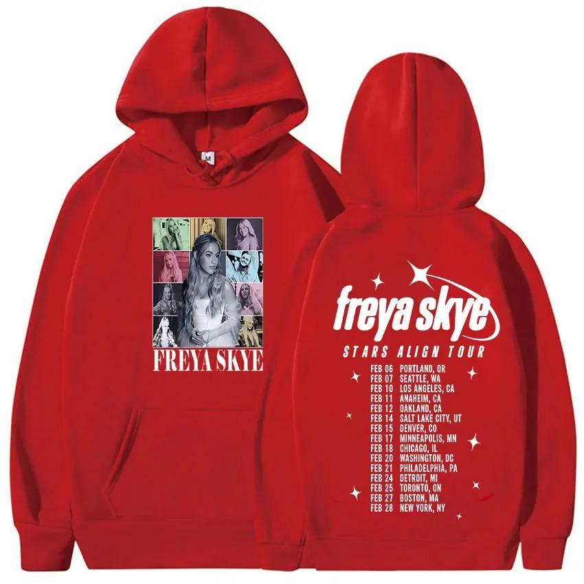 Felpa con cappuccio grafica Freya Skye Uomo Donna Casual Oversize Felpa di alta qualità con cappuccio Streetwear Y2k Pullover Tuta Abbigliamento Femminile Maschile