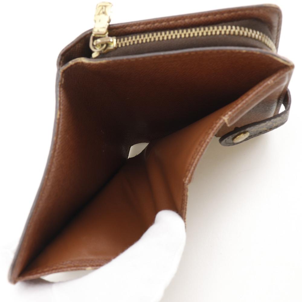 LOUIS VUITTON Compact zip Bi-Fold Wallet M61667 Brown Monogram canvas unisex Used