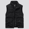 Corduroy Vest for Men In Autumn and Winter, with Thick Velvet, Stand Up Collar, Horseclip, Oversized Workwear, Vest, and Warm Cotton Jacket