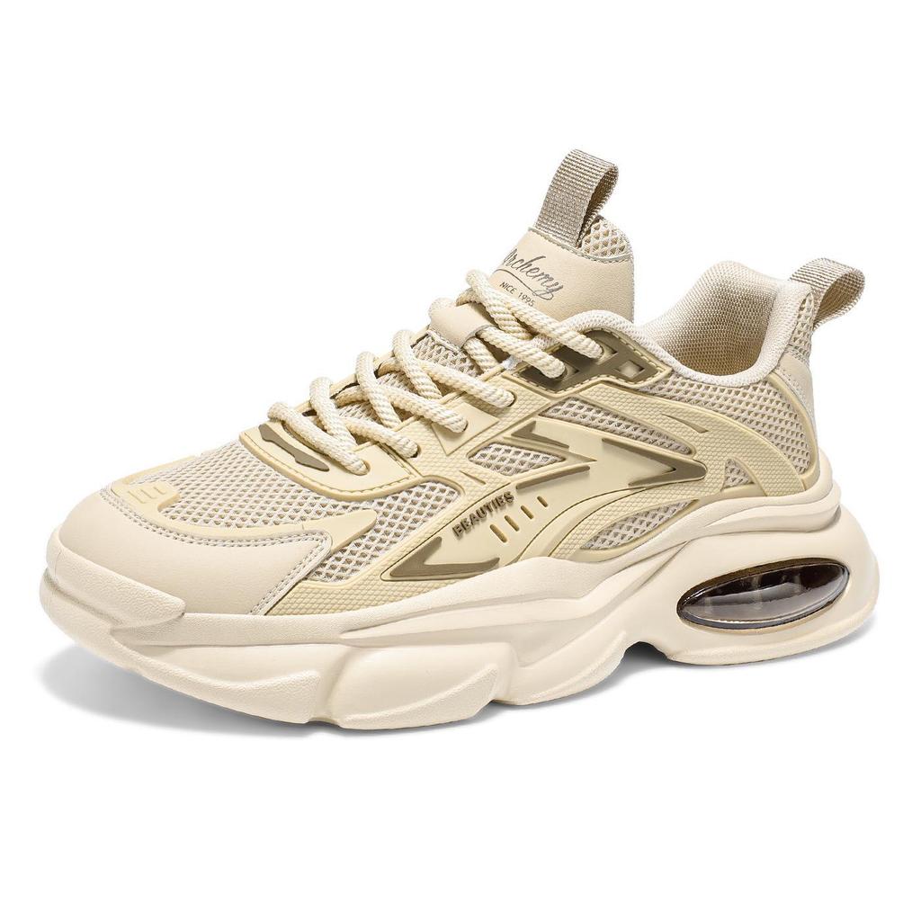 Men's Trendy Summer Mesh Dad Sneakers - Breathable, Thick-Soled, Casual Running Shoes