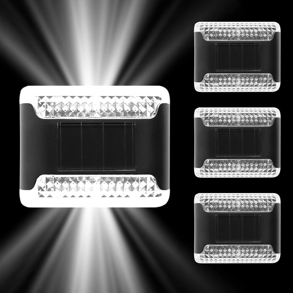 

Wall Solar Lights Outdoor Lawn Solar Lights Outdoor Waterproof 4 Pieces Bright LED Lamp Decorations For Garden Landscape білий