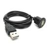 USB Male To Female Charging Cord Car Dashboard Panel Mount Data Transfer Wire for PC Laptop Flush Mount Extension Cable
