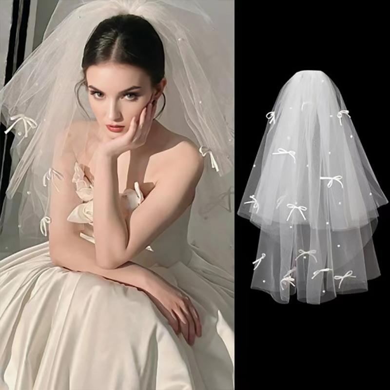 1 Stück Romantischer Verlobungs-Feenhafter Wald-Stil Braut Tüllschleier Braut Handgefertigter Blumenschmuck