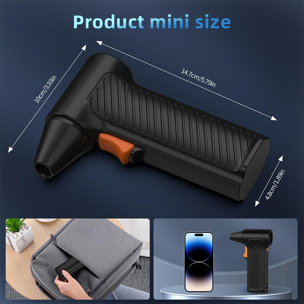 Sèche-cheveux violent portable 110000 tr/min Souffleur ultra haute vitesse Rechargeable par USB pour clavier d'ordinateur Nettoyage extérieur