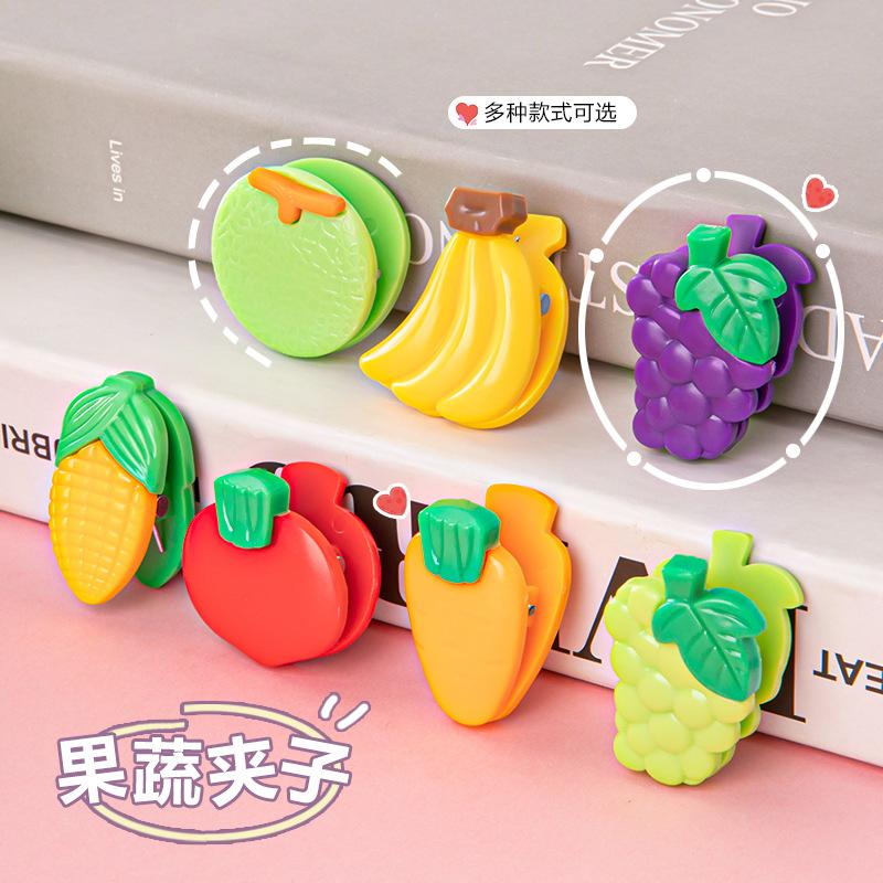 Creative Cartoon Fruit & Vegetable-Shaped Stationery Clips