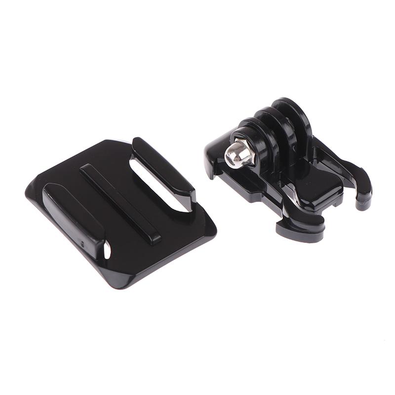 2Sets Curved Surface Base Mount With Quick Release Removable Buckle & Adhesive Stickers For 6/5/4/3+/3 Action Camera Helmet