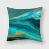 Nordic Blue Marble Polyester Pillowcase Sea Rock Texture Bedside Sofa Chair Throw Pillow Cushion Cover Home Decor Cushion Cover
