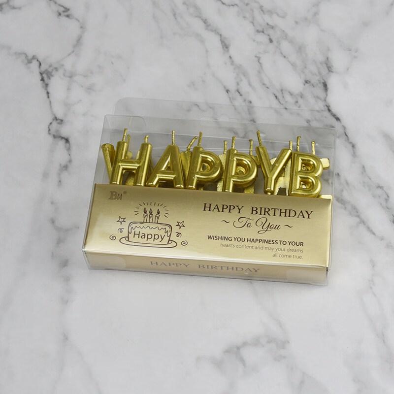 LIEI Golden Number Birthday Cake Topper