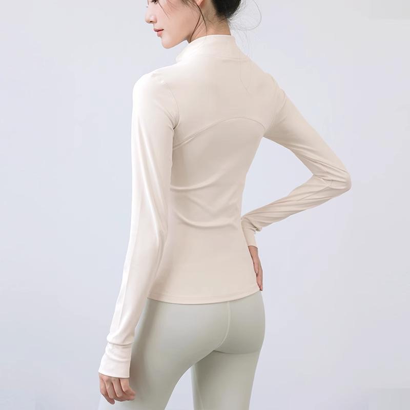 Stand-up collar blazer casual slim fit slim fit warm thin velvet jacket running tight zip cardigan yoga top