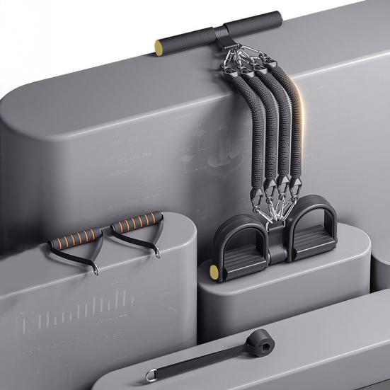 2/3/4-Tube Pedal Puller Multifunction Elastic Yoga Resistance Band with Handle Sit-up Pull Rope Men