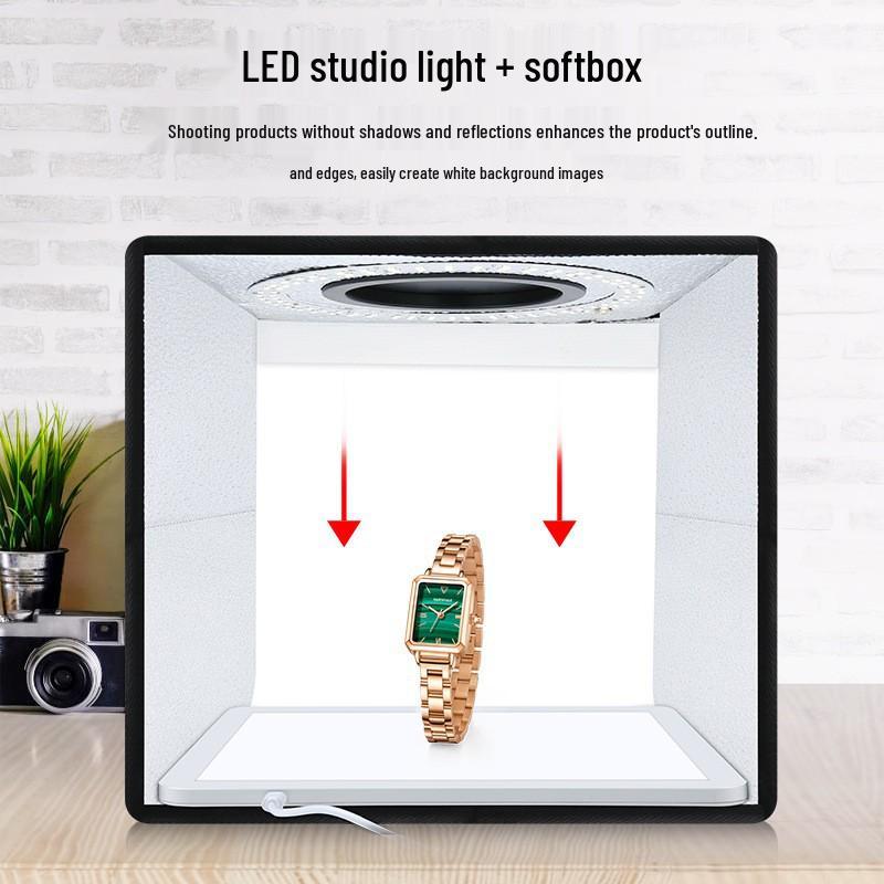 PULUZ Schattenfreie Lichtbox Kit: 25CM Hohe Helligkeit Foto-Studio-Requisiten mit kostenlosem Keying für Produktfotografie