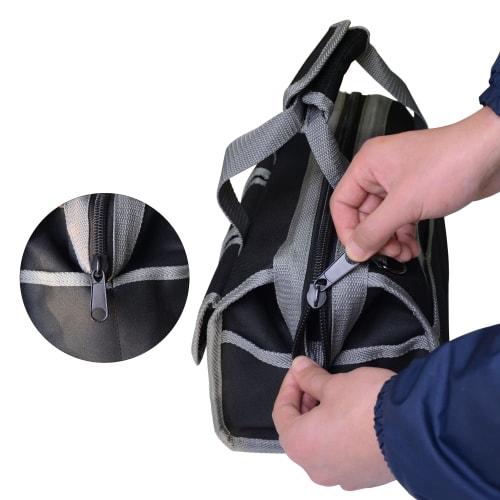 Tool Bag, Tool Bag, Storage Bag, Tool Bag, with Shoulder Strap, Large Storage, Wide Opening, Lightweight, Durable, Multifunctional, Reinforced Bottom,