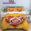 Custom Name Sunderland AFC Pattern Bedding Quilt Set  Home Decoration  Gift (1 * duvet cover + 2 * pillowcase  without core)
