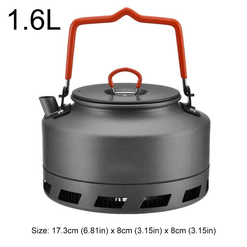 1.1/1.6L Portable Water Pot Lightweight Aluminum Alloy Tea Kettle for Boiling Water Coffee Pot for Outdoor Hiking Camping