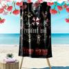 Name Custom Evil Zombie Game Print Beach Towel, Large Soft Quick Dry Towel for Beach Camping Swimming