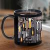 Mechanic Toolbox Mug 11 Oz Ceramic Coffee Cup with C Shaped Handle Gift for Dad Husband Birthday Anniversary Workshop Garage