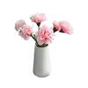 6Pcs Faux Silk Flower Material Artificial Carnation Flower Realistic No Watering Anti-fade Fake Flower DIY Gift Mother Day Adult Sex Wear