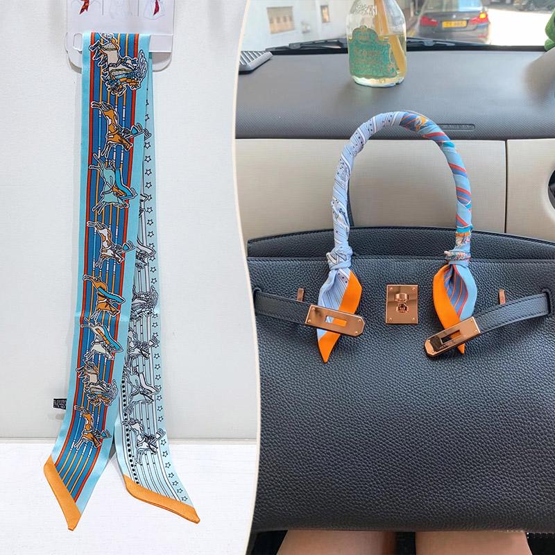 2024 Trendy Silk-Style Scarf Handle Wrap for Bags