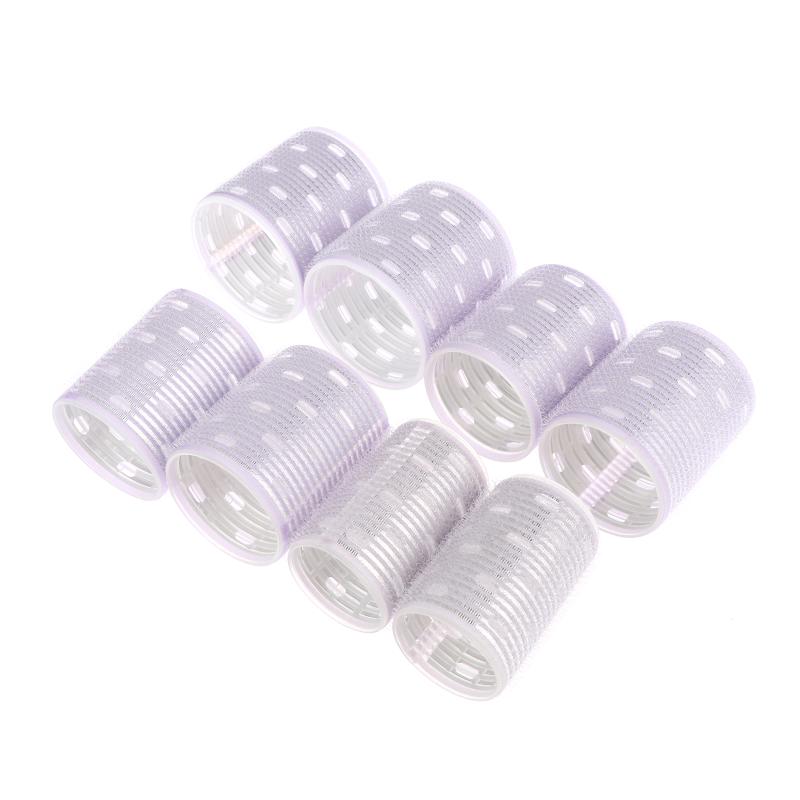 

8pcs Extra Large Aluminum Core Black Grey Hair Rollers Set Multiple Size Hook & Loop Jumboo Air Bang Magic Sleep Curl Bar 60mm фіолетовий