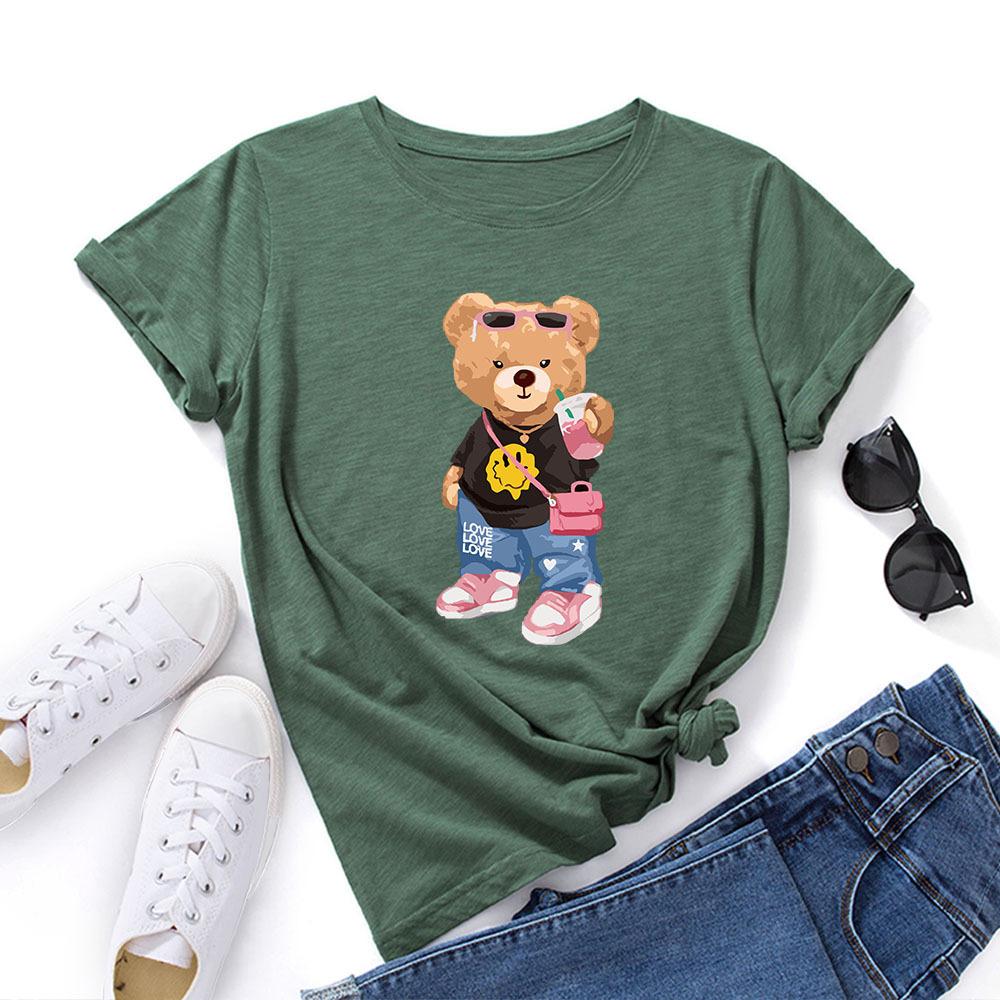 Women Men Cotton T Shirt Round Neck Short Sleeve Tee Fashion Black White Top Comfortable Soft T-Shirts
