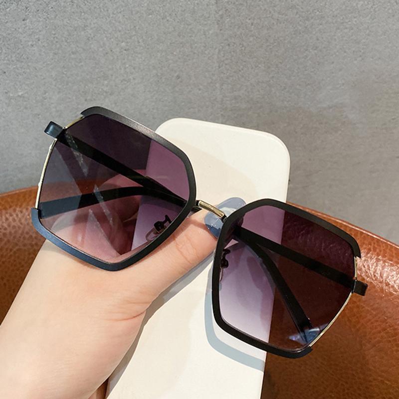 New Large Frame Sunglasses Polygonal Outdoor Uv Protection Personalized Fashion Women Sun Glasses High-End Casual Glasses Uv400