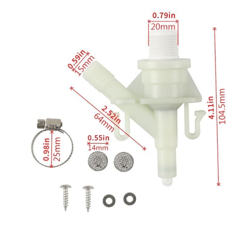 Strong Plastic Toilet Flush Valves Assembly with Leak Proof Seal 385311641 Replacement Suitable for Devices 300 310