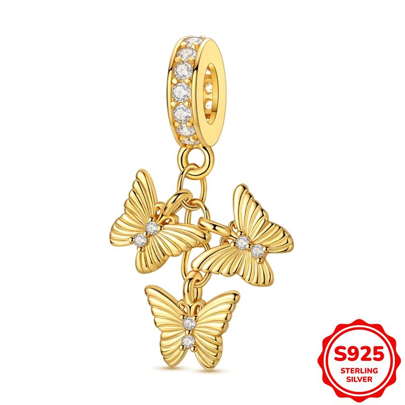 New Original Copper Animal Pendant Charm Beads Fits 3Mm Bracelet Necklace For Women Luxury Diy Jewelry Making