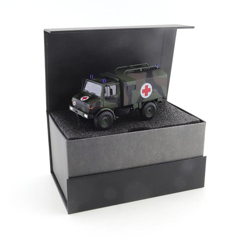 MASSDI 1/64 Unimok U1300L Off-road RV Truck Special Rescue Truck Car Alloy Motor Vehicle Diecast Metal Model Kids Toys for Boys