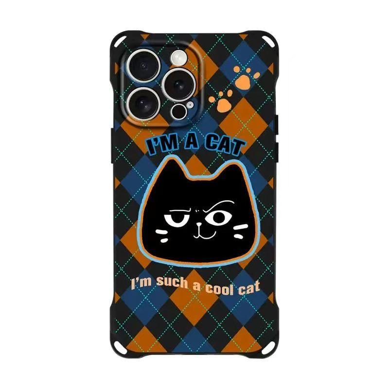 

Rhombus Cat Four-corner Lanyard Xiaomi 15/14 Mobile Phone Case 1312 Redmi Note14k80k70k60 Set 11pro + Mi 15