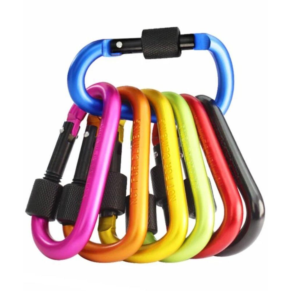 Aluminum Zinc Zinc Alloy D Type Carabiner D-shape Outdoor Sports Buckle Quick Release Carabiner  Fishing