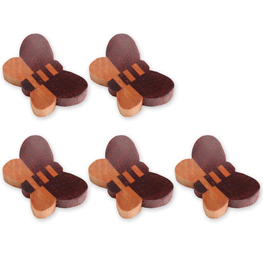 Wooden Chopstick Parquetry Butterfly Set of Current Model J-kitchens Rests, Design, 5, 4.2x2.8cm,