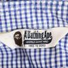 A Bathing Ape Check Pattern Long Sleeve Button Down Shirt Blue Men's Used