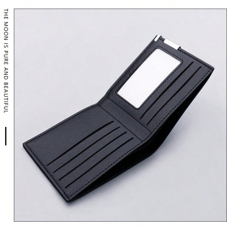 White Wallet, Short Small Leather Clip, College Student Thin Youth Multi-card Mini Wallet, Simple